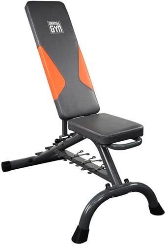Orange Gym Fitnessbank - Verstelbare Rugleuning