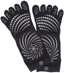 Gaiam Grippy Yoga Socks - Anti-Slip Yogasokken - Zwart/Grijs