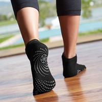 Gaiam Grippy Yoga Socks - Anti-Slip Yogasokken - Zwart/Grijs-3