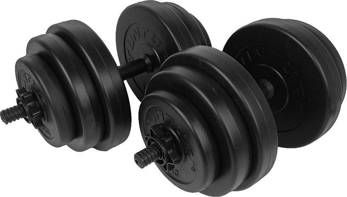 Tunturi Vinyl Verstelbare Dumbbellset - halterset - 28kg
