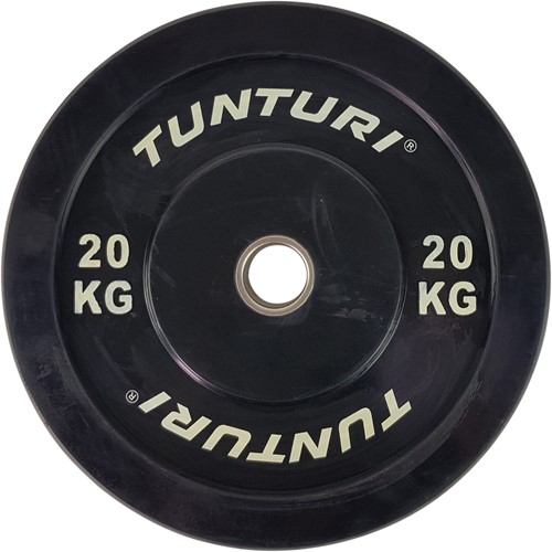 Tunturi Bumper Plate - Halterschijf - Zwart - 20 kg