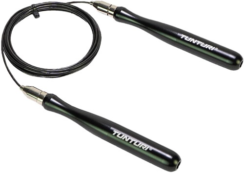 Tunturi Verstelbare Springtouw Pro - Speed Rope - 3 M - Zwart