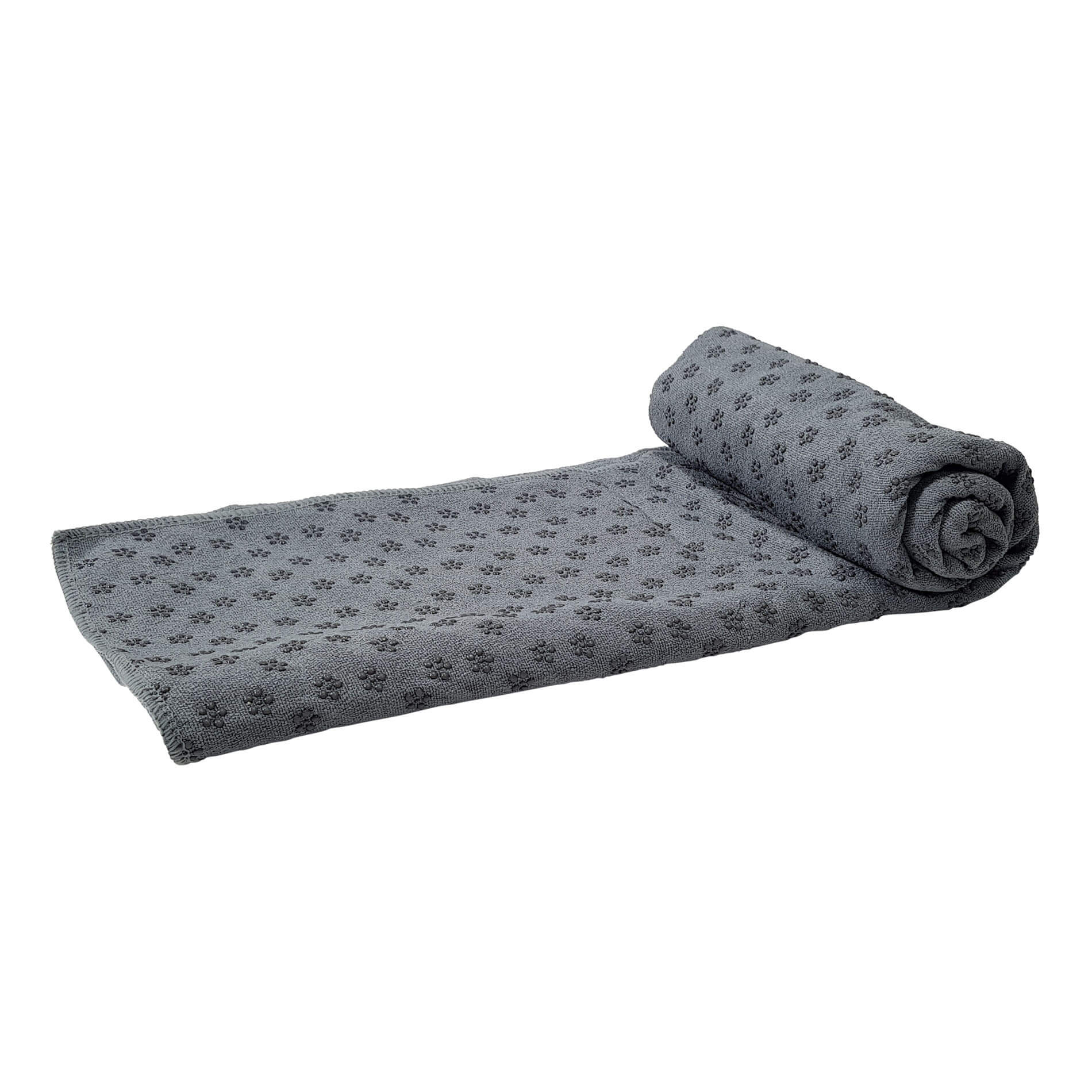 Tunturi Silicone Yoga handdoek / Yogamat met anti-slip grijs online kopen