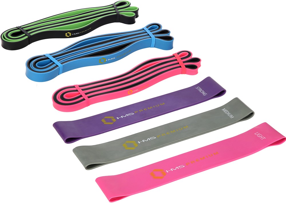 HMS Premium Weerstandsbanden - Set van 6 - Inclusief opbergzak