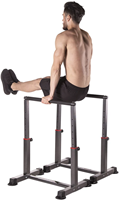 HMS Parallettes - Set van 2 - Zwart - Persoon L-sit Schuinaanzijde