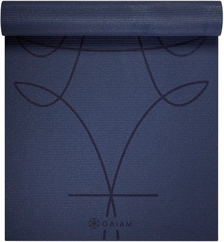 Gaiam Yoga Mat - 6 mm - Alignment Ink