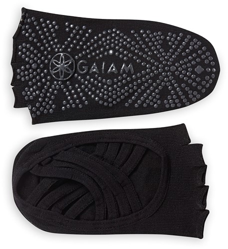 Gaiam Studio Grip Yoga Socks - Anti-slip Yogasokken - Zwart - S/M