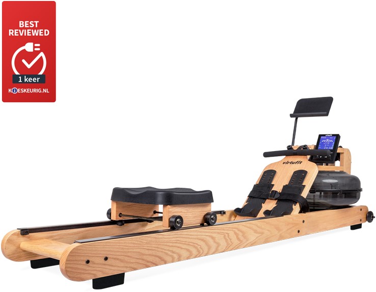 VirtuFit Elite Water Resistance Houten Roeitrainer - Hout/Oak