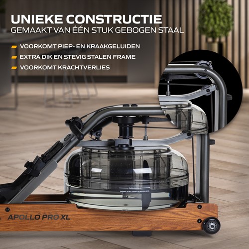 Fluid Rower Apollo Pro XL Roeitrainer - constructie