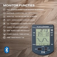 Fluid Rower Apollo Pro XL Roeitrainer - display
