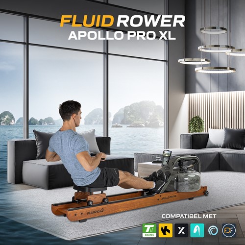 Fluid Rower Apollo Pro XL Roeitrainer - apps