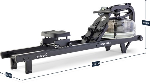 Fluid Rower Neon Pro XL Roeitrainer - afmeting