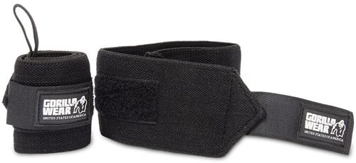 Gorilla Wear Basic Wrist Wraps - Zwart/Wit-3