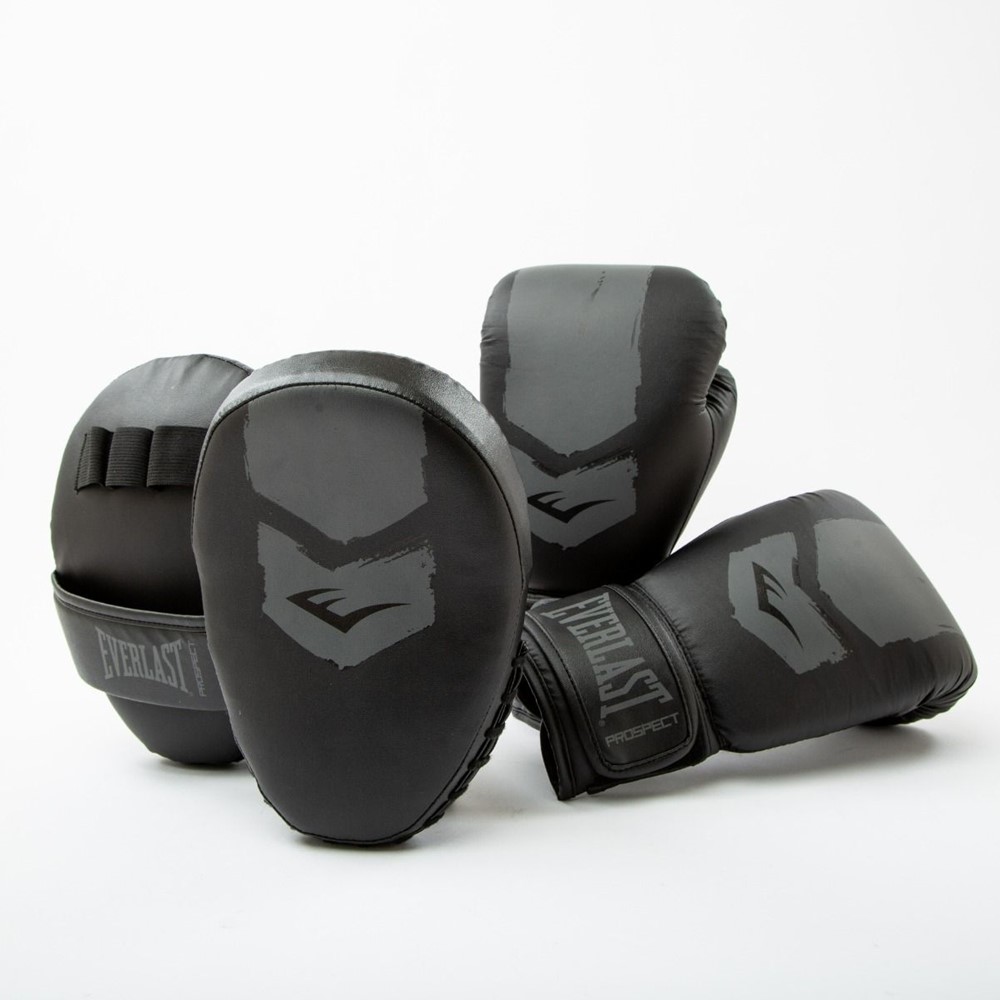 Everlast Prospect 2 Pad Kit - Bokshandschoenen&Pad - Zwart/Grijs - Tweedekans
