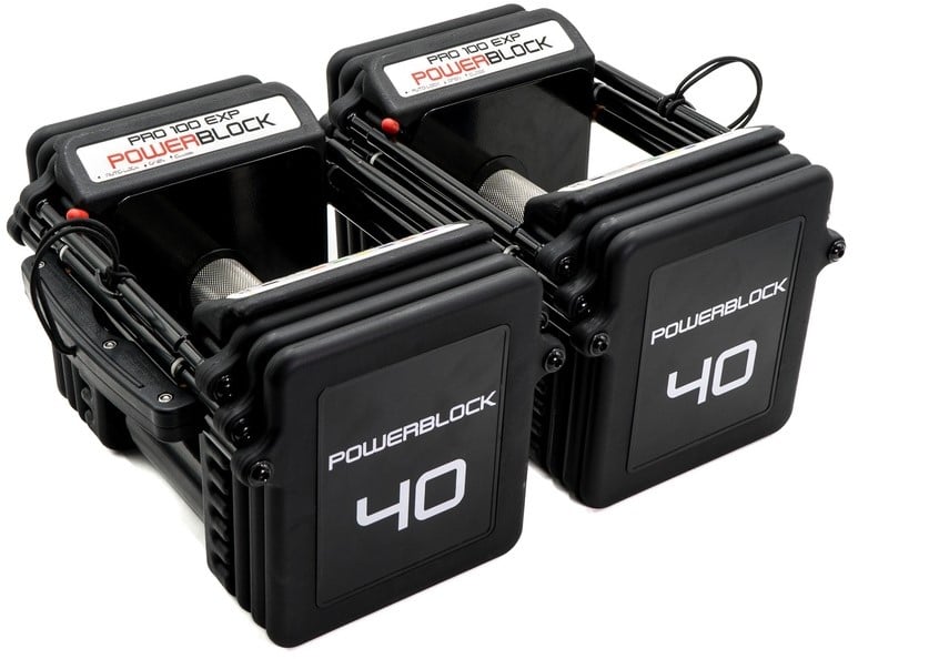 PowerBlock Verstelbare Dumbbell Set Pro 100 EXP Knurled - 1 t/m 19 kg - Stage 1