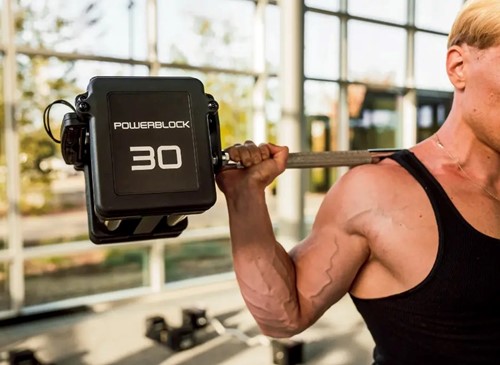 PowerBlock Straight Bar Pro - closeup