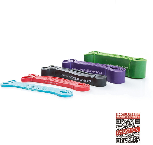 Gymstick Power Bands - 104 cm - 5-delige Set - Met Online Trainingsvideo's