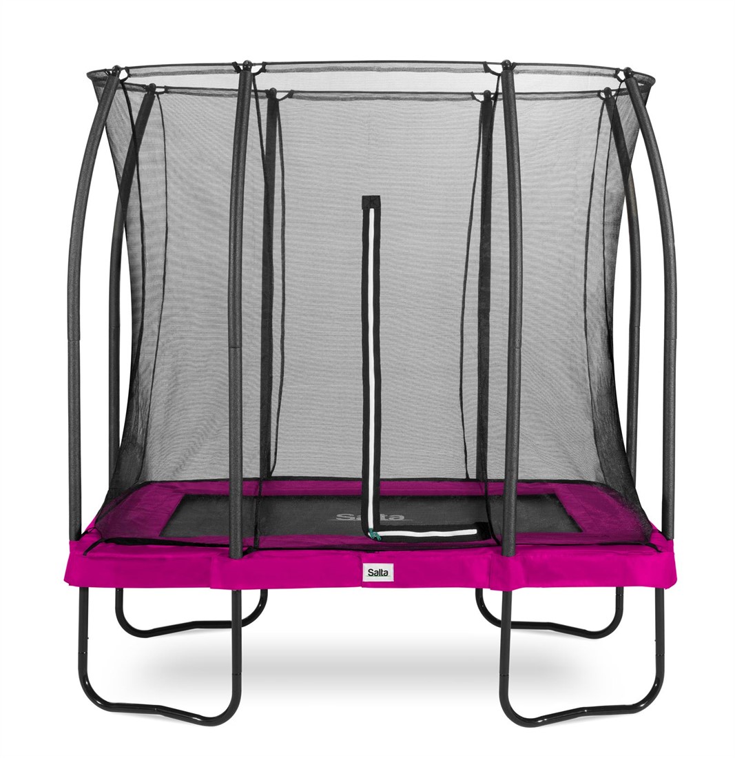 Salta Comfort Edition met Veiligheidsnet - 153 x 214 cm - Roze | Fitnessapparaat.nl