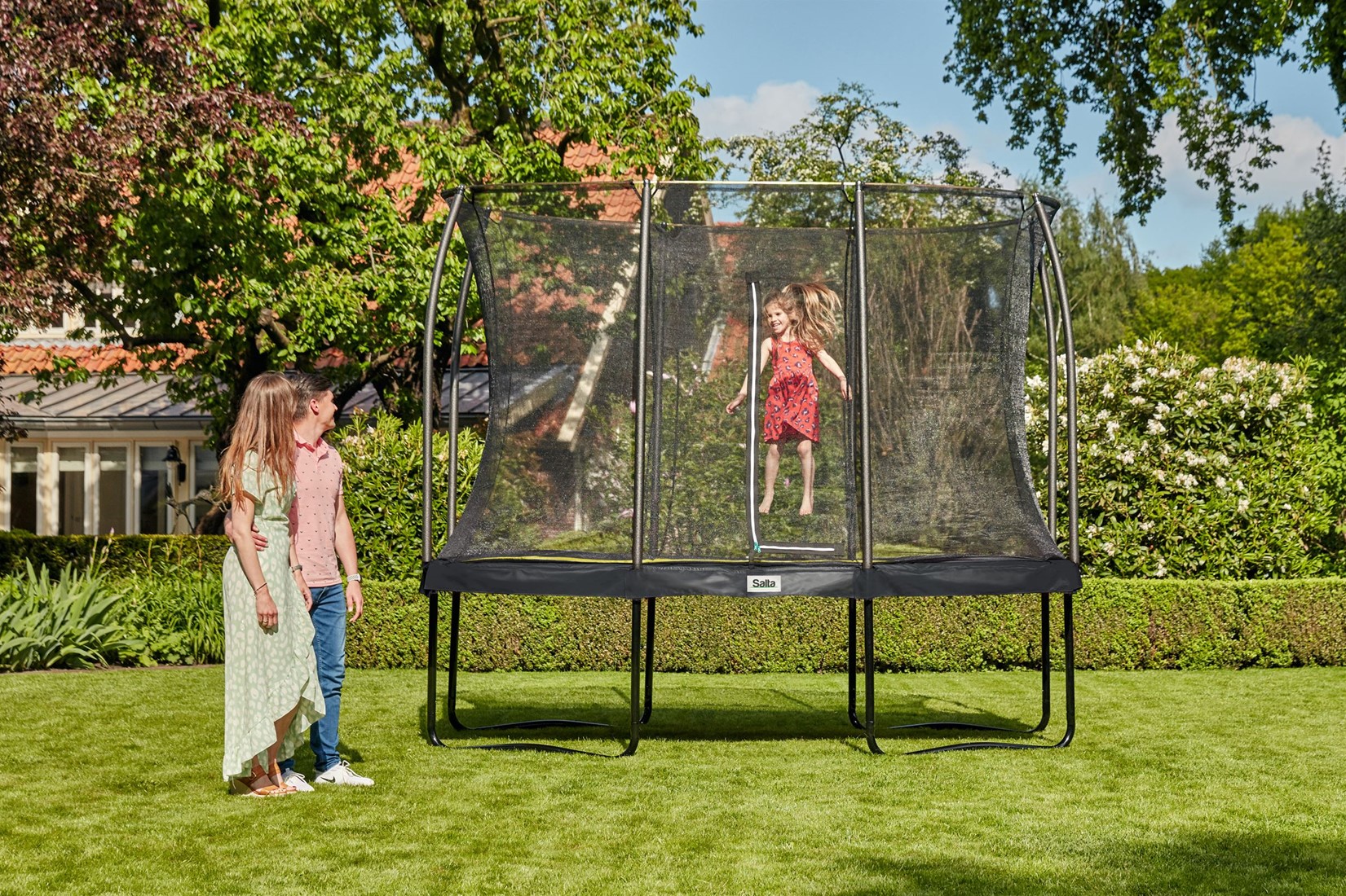 mannetje Knorrig lood Salta Comfort Edition Trampoline met Veiligheidsnet - 214 x 305 cm - Zwart  | Fitnessapparaat.nl