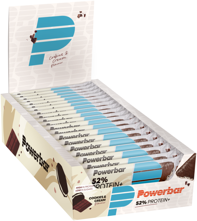 Powerbar 52% Protein+ Bar - 20 x 50 gr - Cookies&Cream