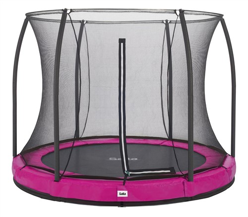 Salta Comfort Edition Ground Trampoline met Veiligheidsnet - 251 cm - Roze-2