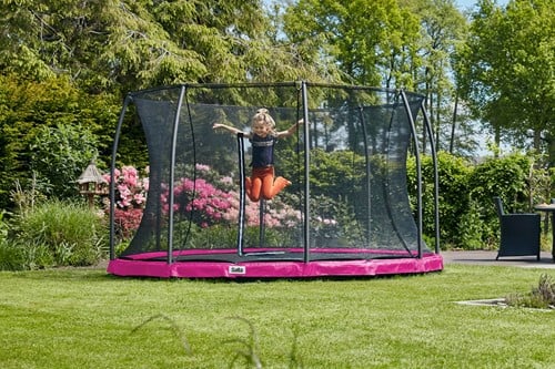 Salta Comfort Edition Ground Trampoline met Veiligheidsnet - 251 cm - Roze