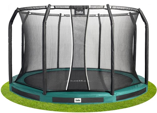 Salta Premium Ground Trampoline met Veiligheidsnet - 305 cm - Groen-2
