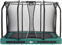 fitnessapparaat.nl Salta Premium Ground Trampoline met Veiligheidsnet - 305 x 214 cm - Groen aanbieding