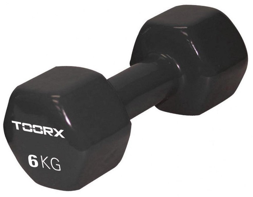 Toorx Vinyl Dumbbell - Per Stuk - 6 kg - Zwart