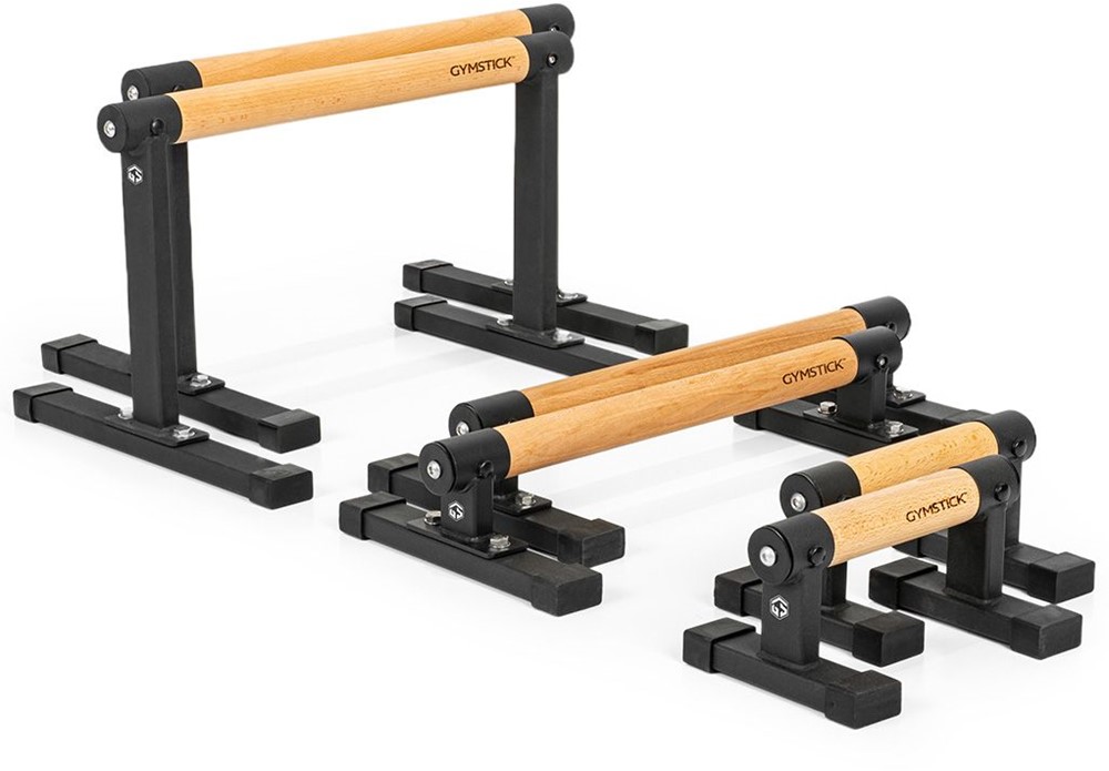 Gymstick Premium Parallettes - Opdruksteunen - Hout/Zwart