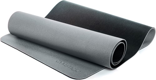 Gymstick Pro Yoga Mat met Ophangogen - Grijs/Zwart - 180 x 61 x 0,6 cm