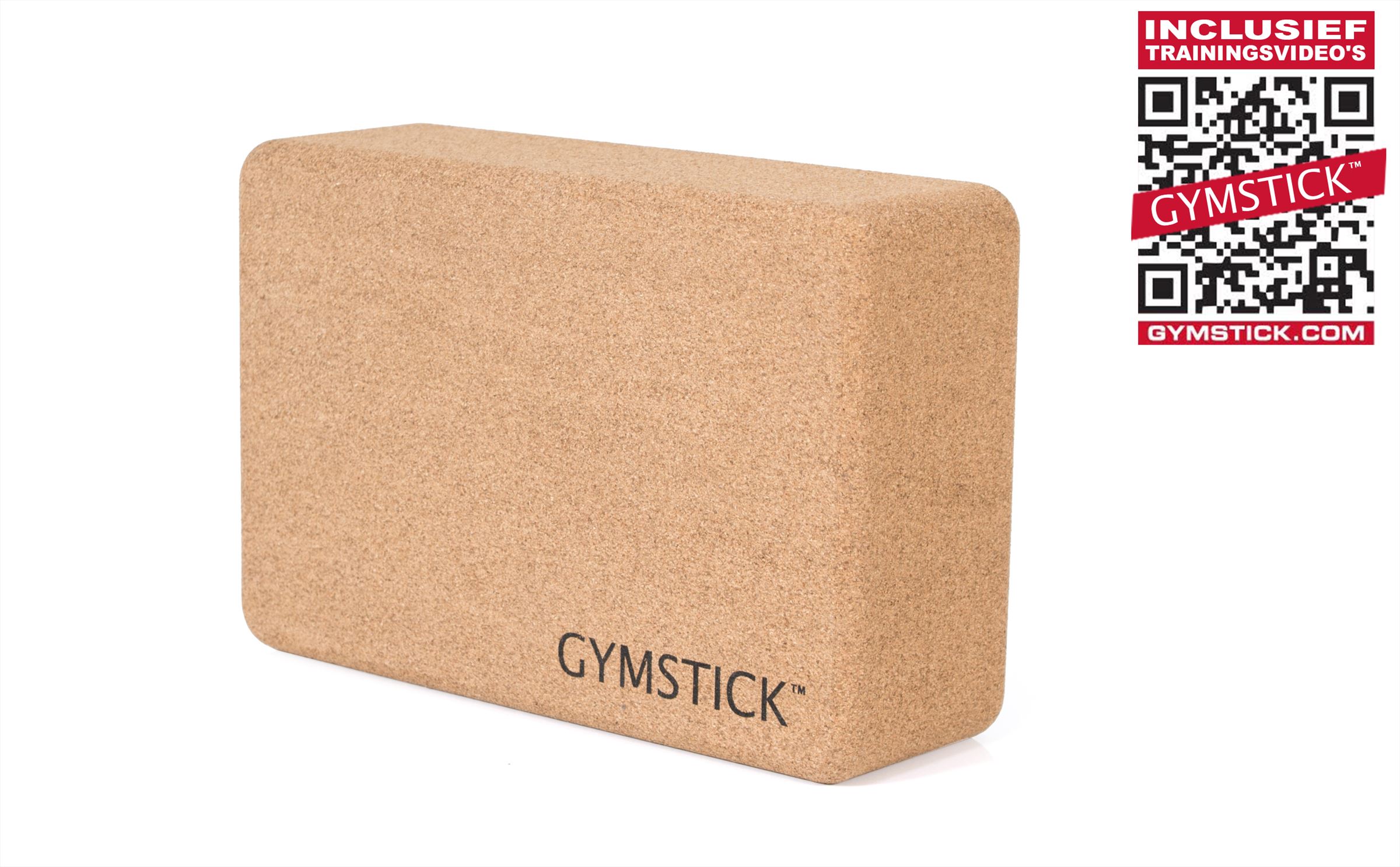 Gymstick Yoga Block Cork Met Online Trainingsvideo's