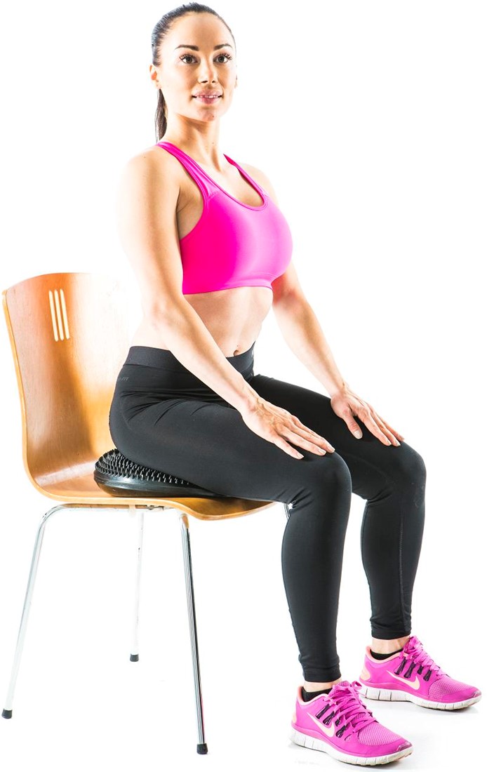 SportyAnis® Balance Pad incl. oefenboekje - Innovatief balanskussen ter versterking van de diepe spieren en het verhogen van balans, stabiliteit en evenwicht (XXL grijs