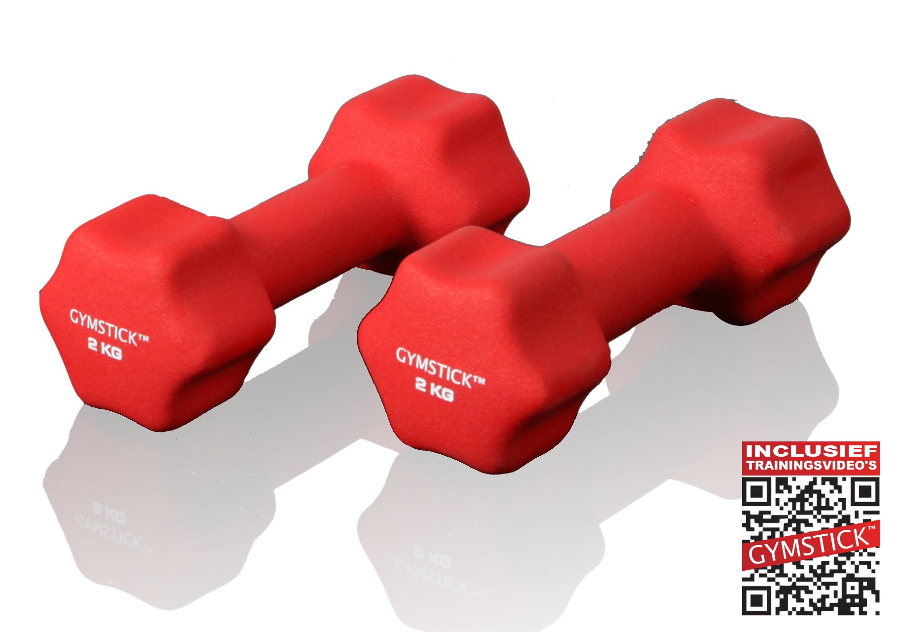 Gymstick dumbbell set (2 kg) + workout DVD