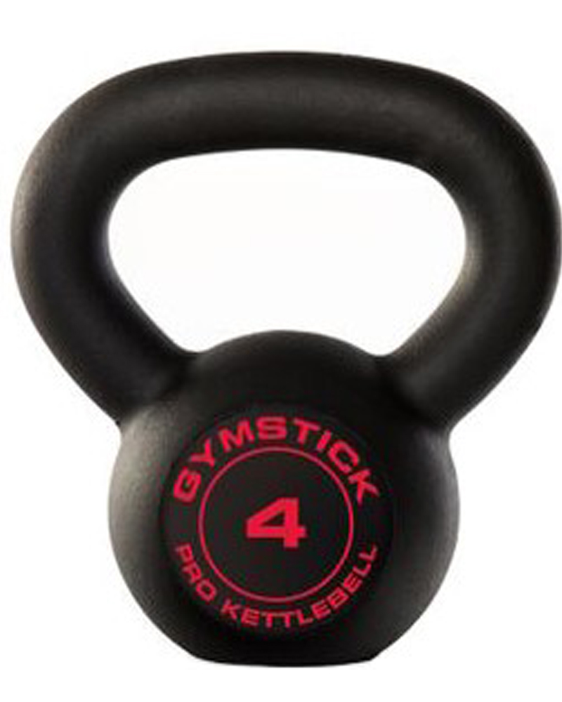 Gymstick Pro Neopreen Kettlebell Zwart Met Online Trainingsvideo's 4kg