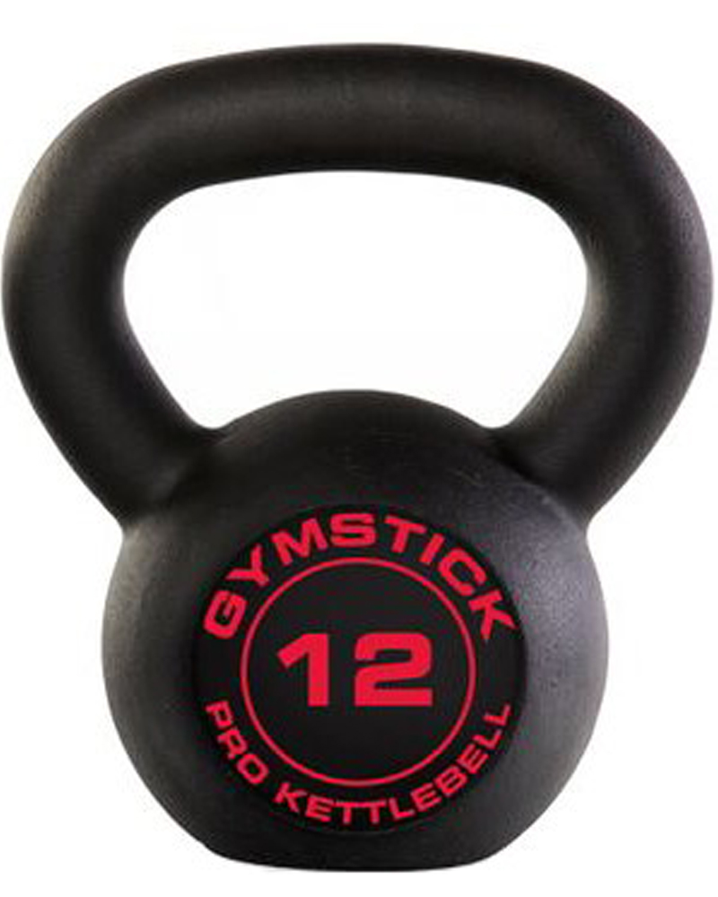 Gymstick Pro Neopreen Kettlebell Zwart Met Online Trainingsvideo's 12kg