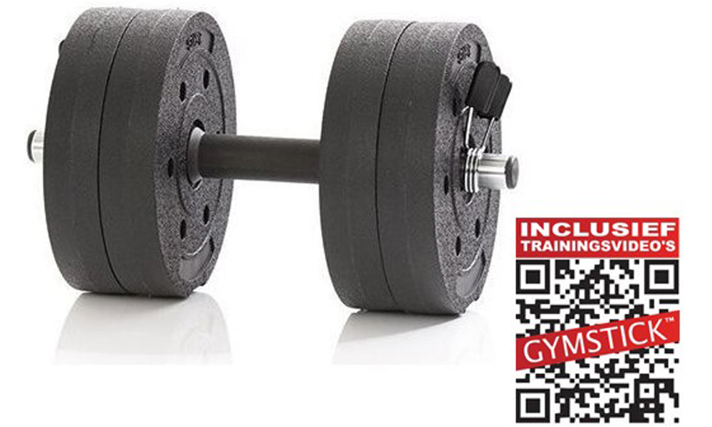 Gymstick Active Verstelbare Dumbbell Set - Vinyl - 10kg - Met Online Trainingsvideo's