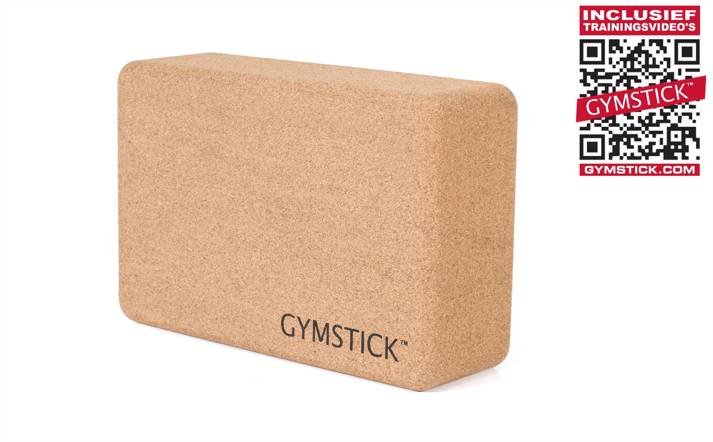 Gymstick Active Yoga Block Cork Met Online Trainingsvideo's