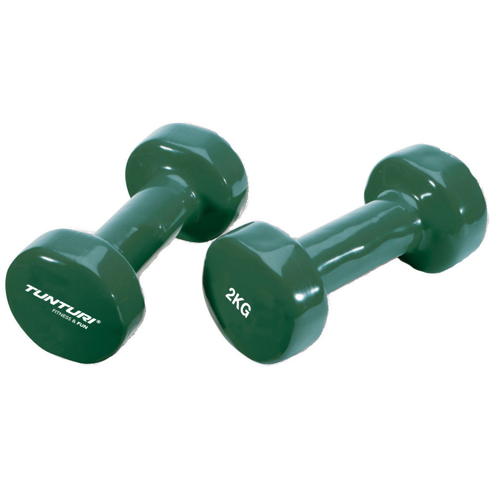 Tunturi-Bremshey Vinyl Dumbbells 2,0 Kg Groen 1paar