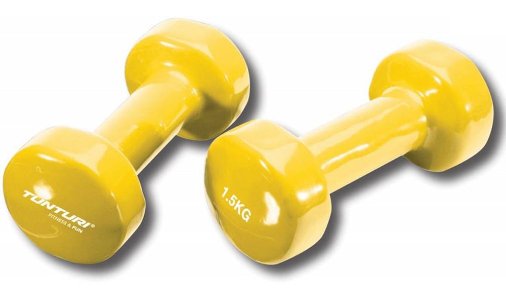 Tunturi-Bremshey Vinyl Dumbbells Yellow 1.5 Kg Set