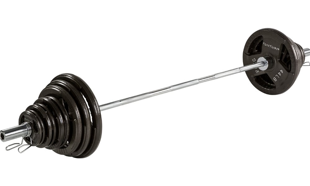 Tunturi 140Kg Olympic Tri-Grip Barbell Set