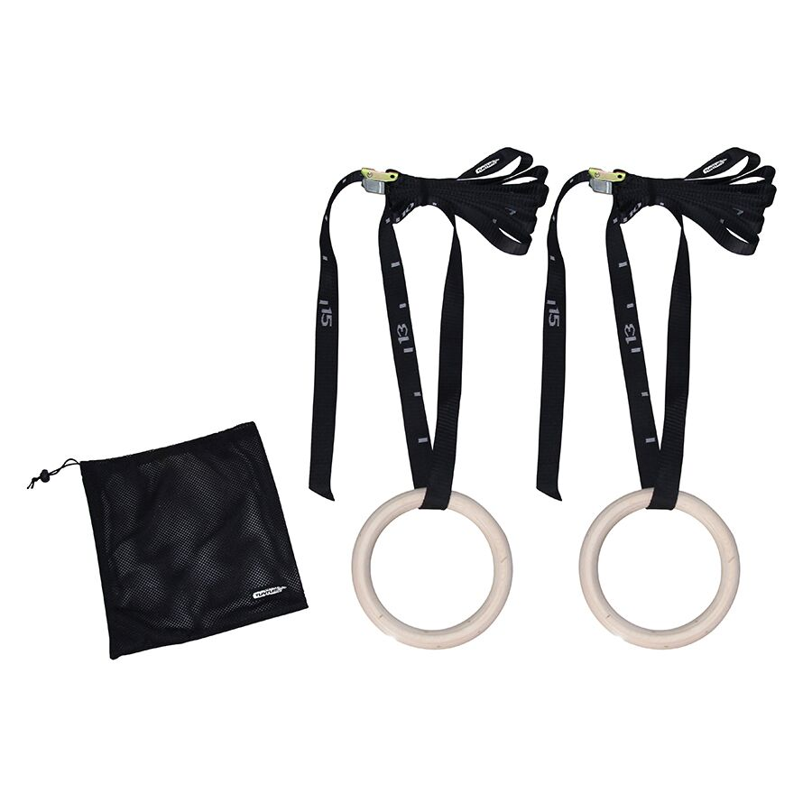 Tunturi Crossfit Ringen Gymnastic Rings 23 Cm Inclusief Riem Blank/zwart online kopen
