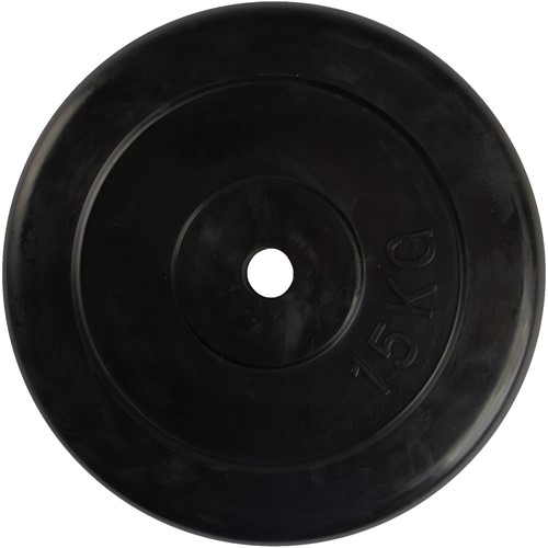VirtuFit Gietijzeren Halterschijf - Halter gewicht - 30 mm - 15 kg - Zwart
