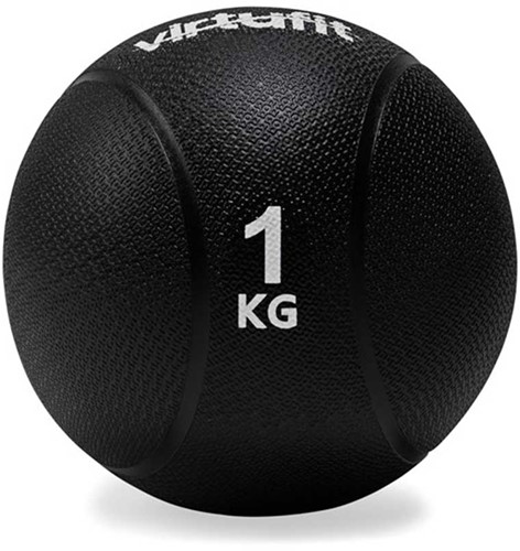 VirtuFit Medicijnbal Pro - Medicine Ball  - 1 kg - Rubber - Zwart