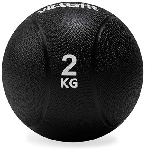 VirtuFit Medicijnbal Pro - Medicine Ball - 2 kg - Rubber - Zwart