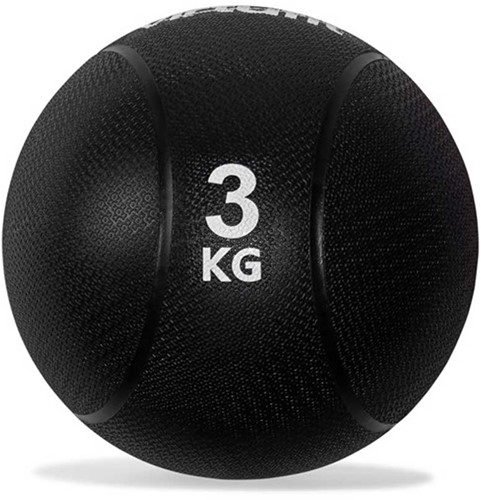 VirtuFit Medicijnbal Pro - Medicine Ball - 3 kg - Rubber - Zwart