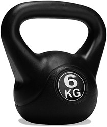 fitnessapparaat.nl VirtuFit PVC Kettlebell - 6 kg - Zwart aanbieding