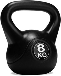fitnessapparaat.nl VirtuFit PVC Kettlebell - 8 kg - Zwart aanbieding