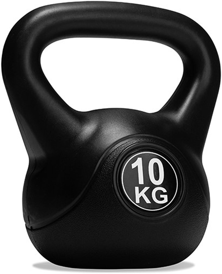 portemonnee Stijg Achteruit VirtuFit PVC Kettlebell - 10 kg - Zwart | Fitnessapparaat.nl