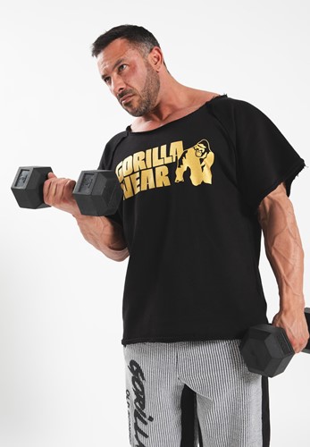 Gorilla Wear Classic Work Out Top - Zwart/Goud - gewicht